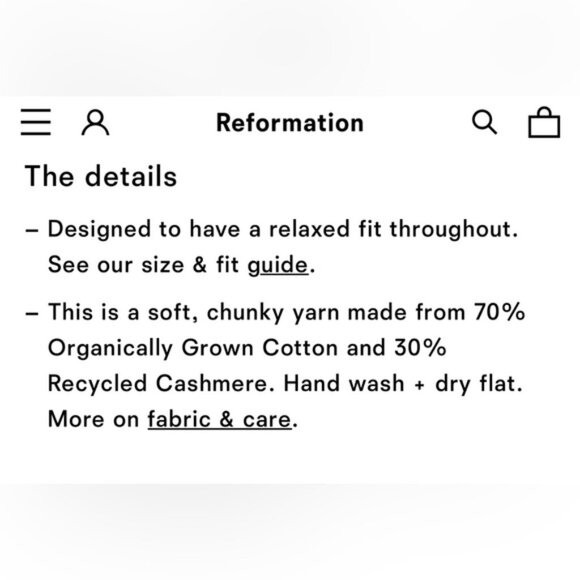 NWT Reformation Esther Cashmere Blend Oversized Polo in Camel Size Small - Picture 7 of 7